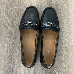 Coach Fortunata Leather Loafer in Black - Size 8